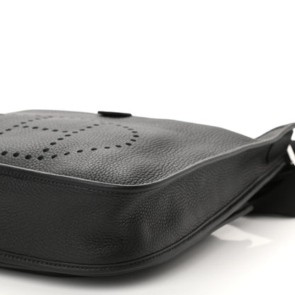 Hermes Taurillon Clemence Evelyne III PM Black 10 of 11