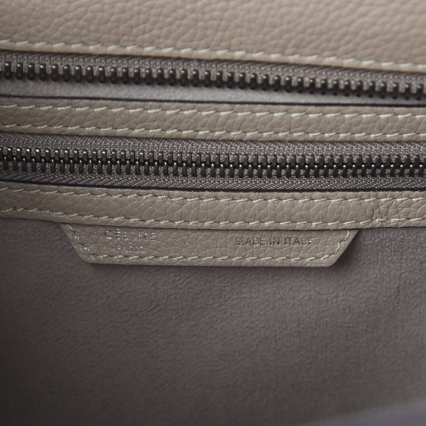 Drummed Calfskin Micro Luggage Dune