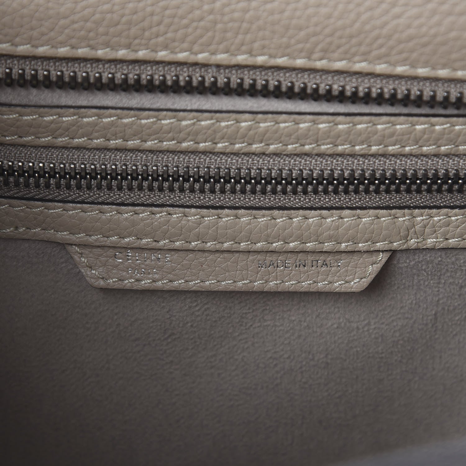 Celine Drummed Calfskin Micro Luggage Dune 7 of 8