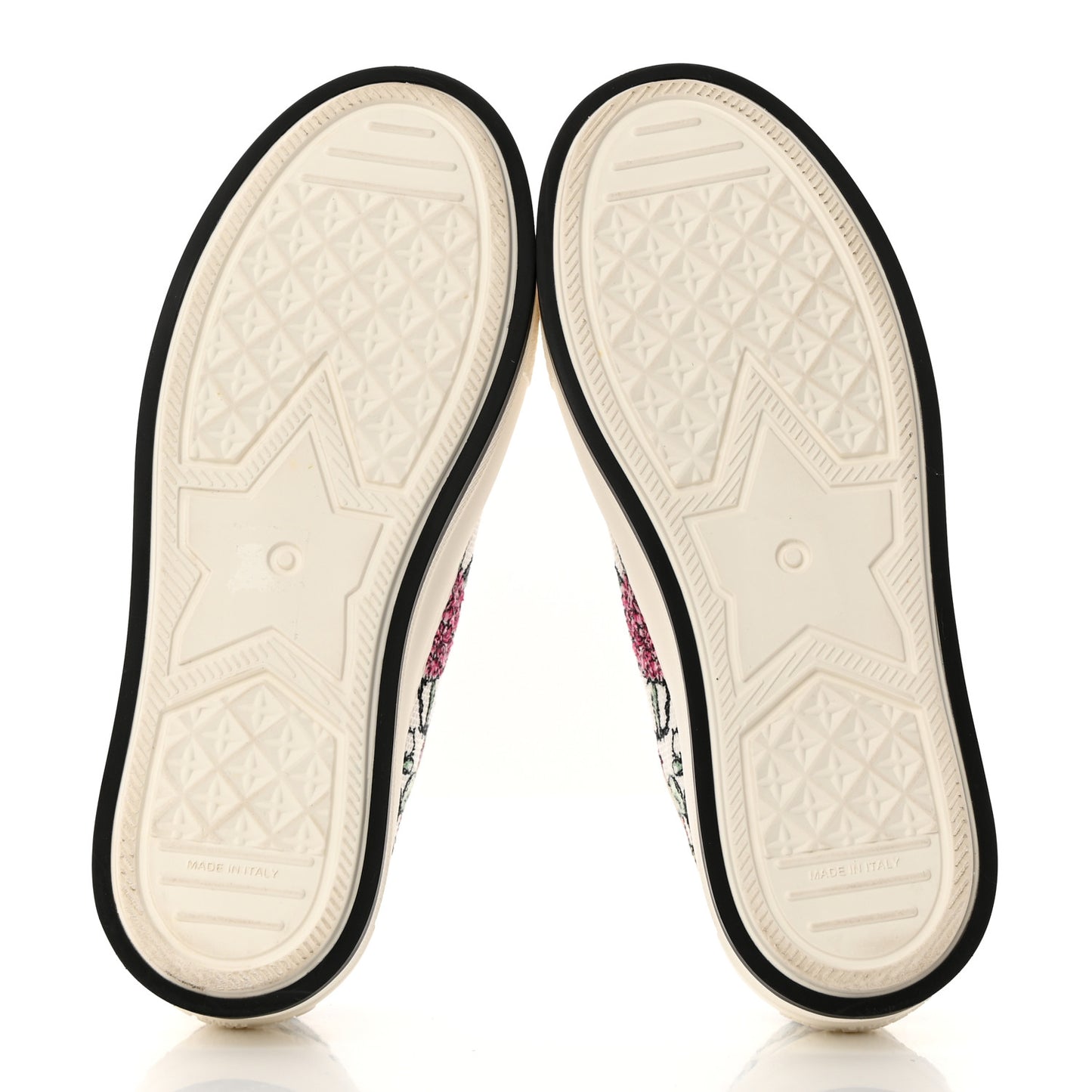 Canvas Jardin Botanique Embroidered Womens Walk'N'Dior Low Top Sneakers 36.5 White Multicolor