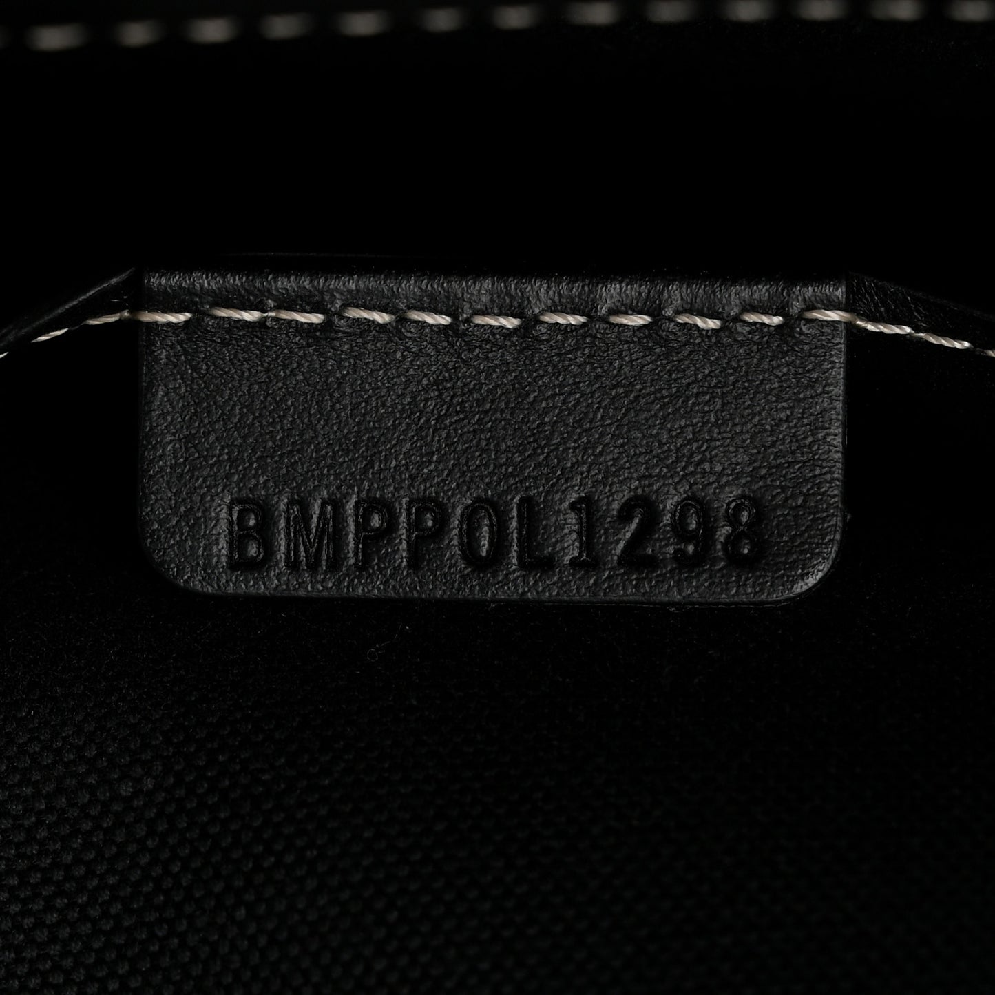 Canvas Smooth Calfskin Two Tone Medium Pocket Bag Black White