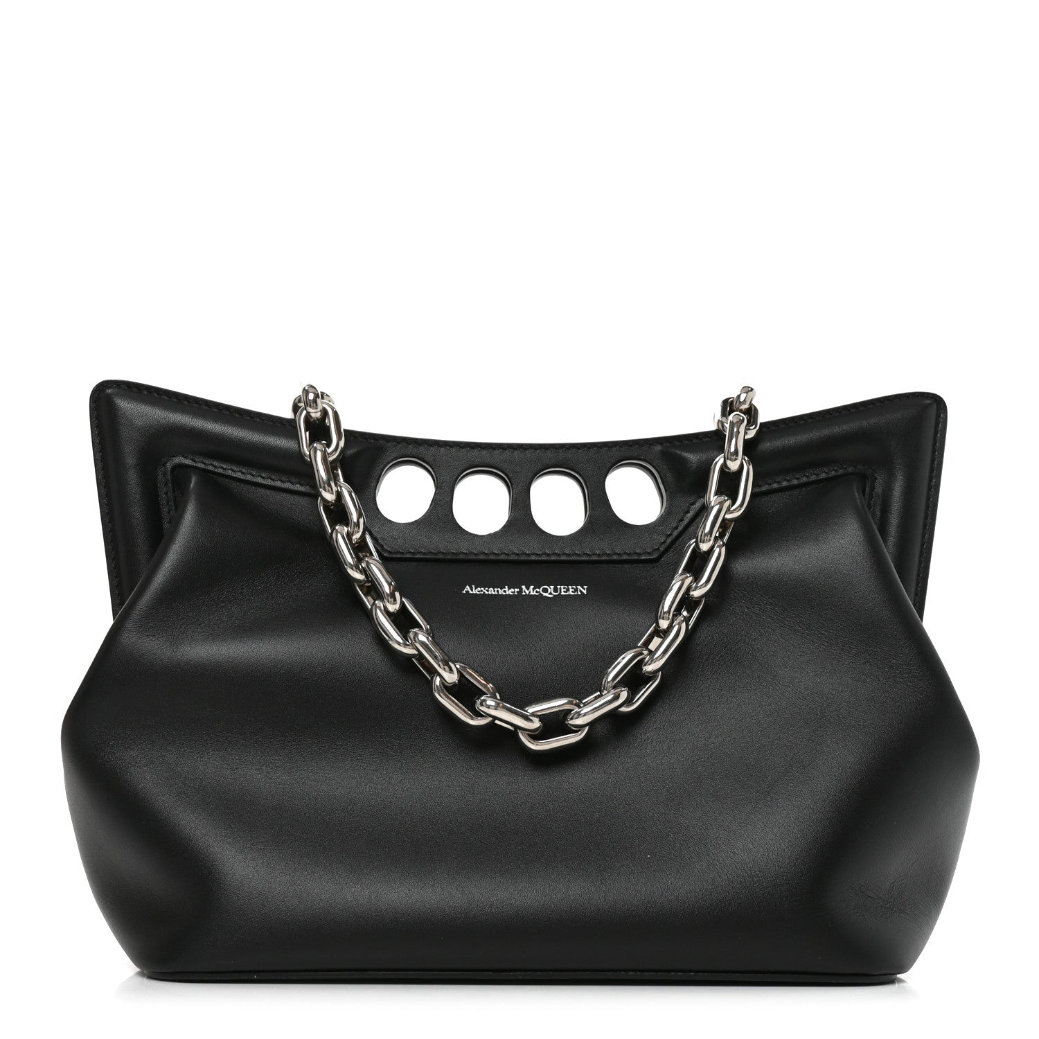 Alexander McQueen Calfskin The Peak Small Bag Black 1 of 10
