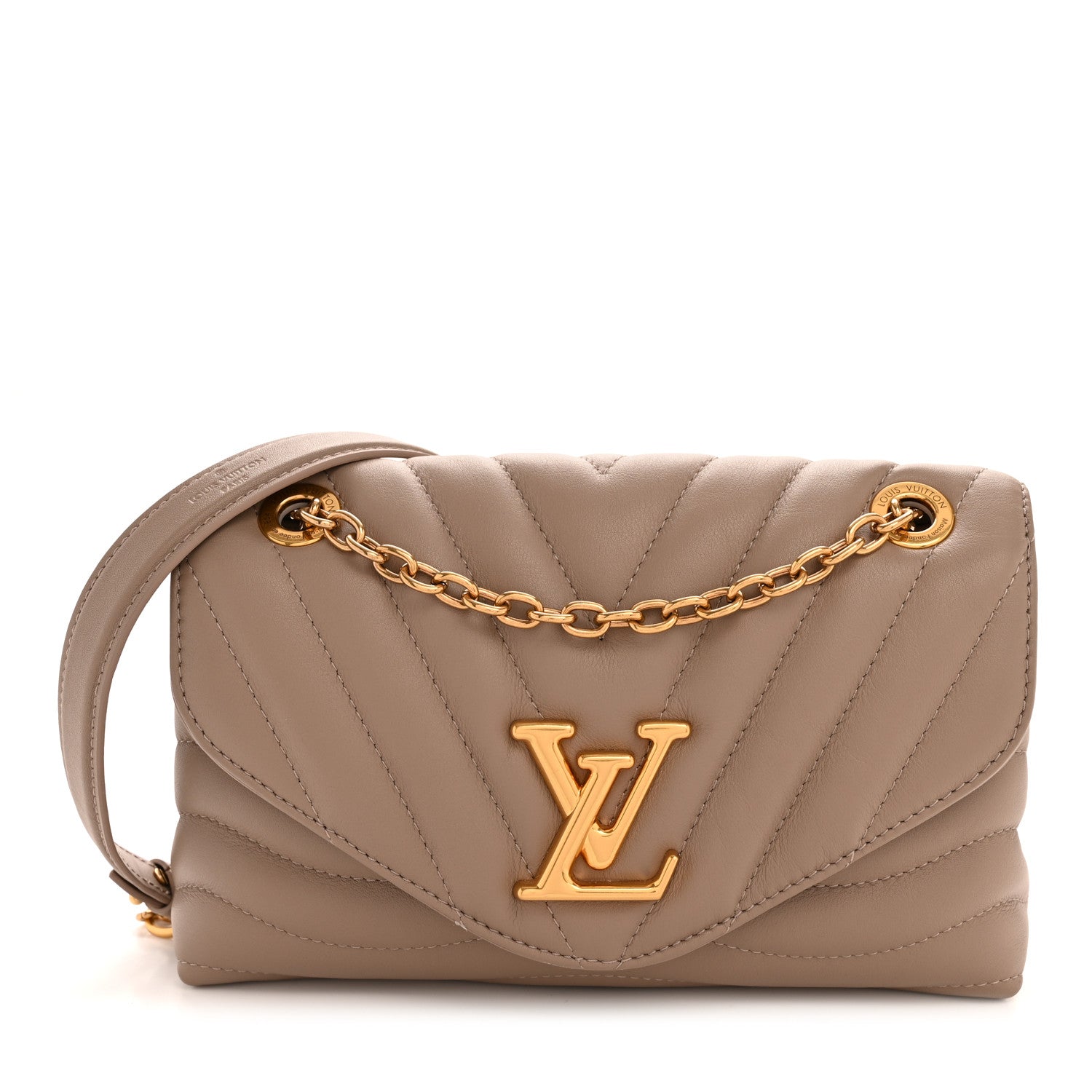 Louis Vuitton Calfskin LV New Wave Chain Bag Taupe 1 of 11