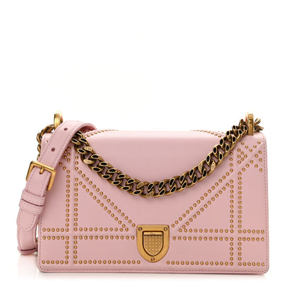 Christian Dior Lambskin Studded Small Diorama Flap Bag Pink 1 of 9