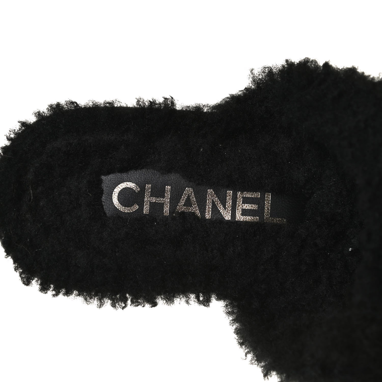 Chanel Suede Calfskin Shearling Turn Lock Clogs 38 Black 10 of 12