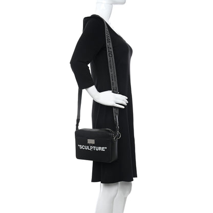 Off-White Calfskin Sculpture Crossbody Bag Black White 2 of 10