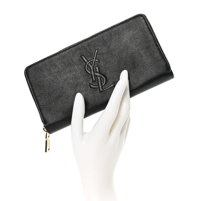 Saint Laurent Chevre Belle De Jour Zip Around Wallet Black 2 of 10