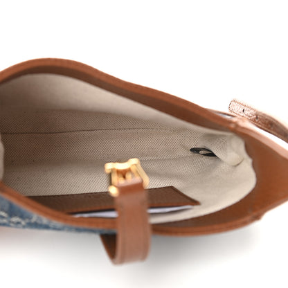 Gucci New Denim GG Monogram Calfskin Mini Jackie 1961 Hobo Blue Tea Cuir 5 of 8