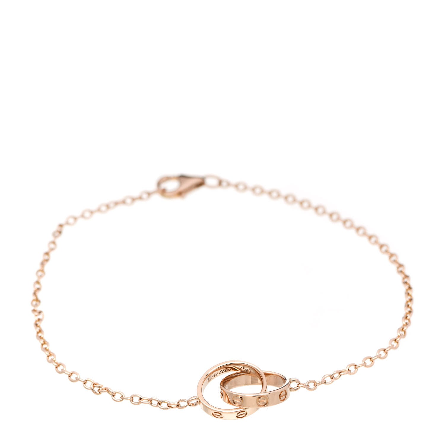 Cartier 18K Pink Gold Interlocking LOVE Bracelet 1 of 7
