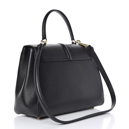 Celine Grained Calfskin Classique 16 Top Handle Bag Black 3 of 11