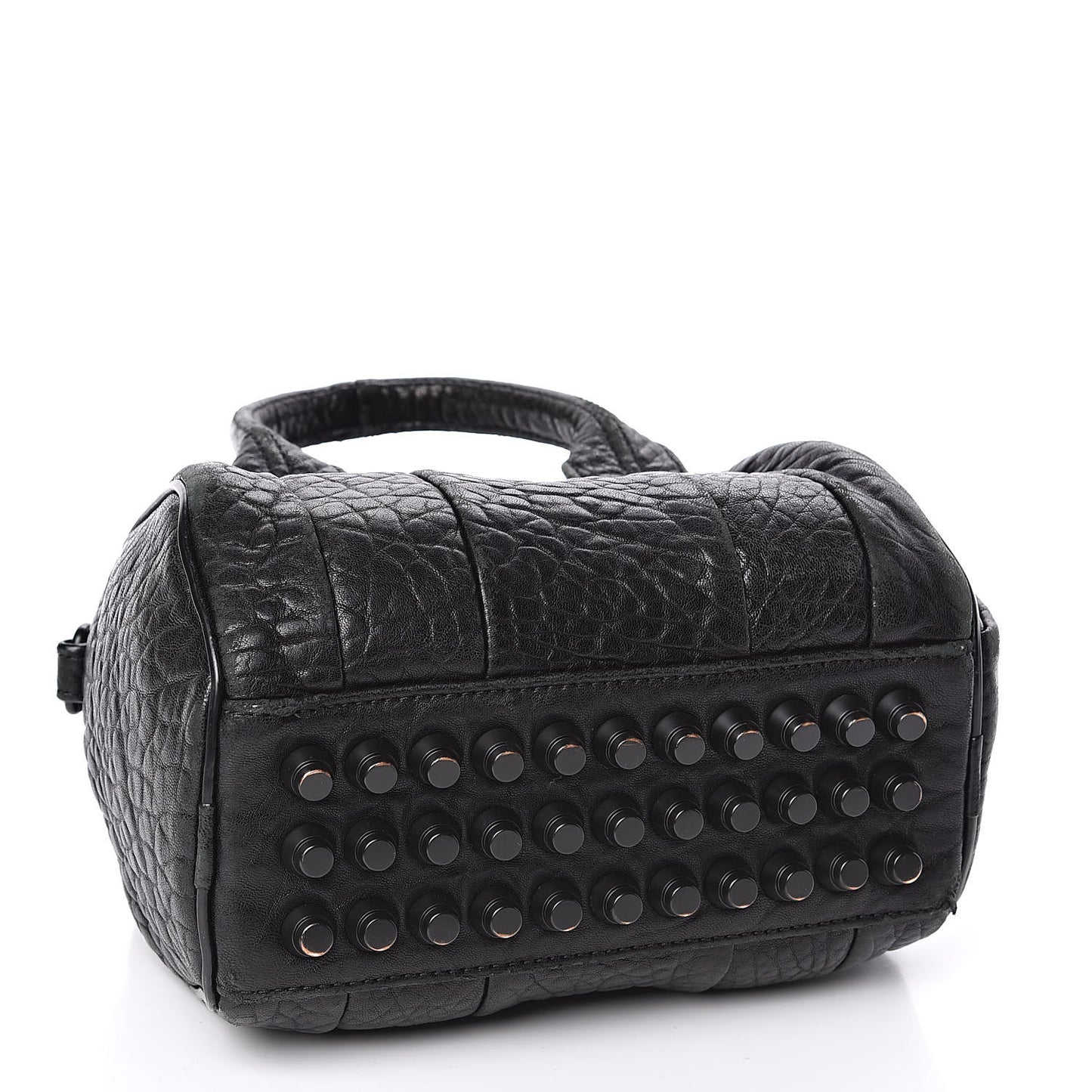 Pebbled Lambskin Mini Rockie Black Matte Black Hardware