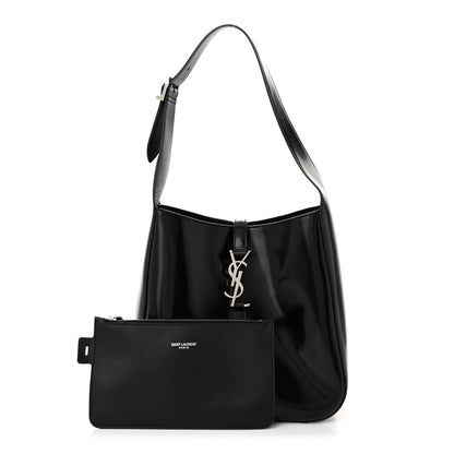 Saint Laurent Patent Small Le 5 A 7 Supple Hobo Black 3 of 11