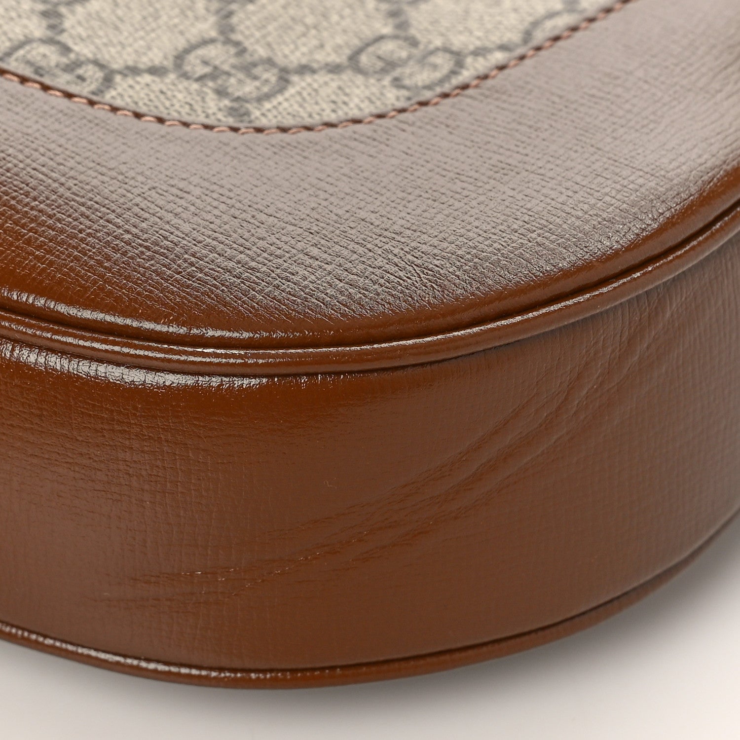 Gucci GG Supreme Monogram Azalea Calfskin Web Medium Jackie 1961 Hobo Beige Ebony Brown Sugar 10 of 11