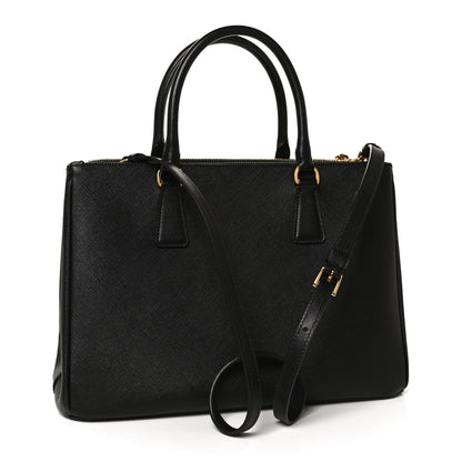 Prada Saffiano Small Galleria Double Zip Tote Black 3 of 10