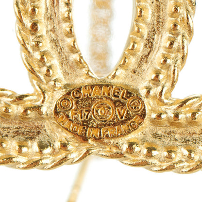 Chanel CC Drop Earrings Matte Gold 4 of 5