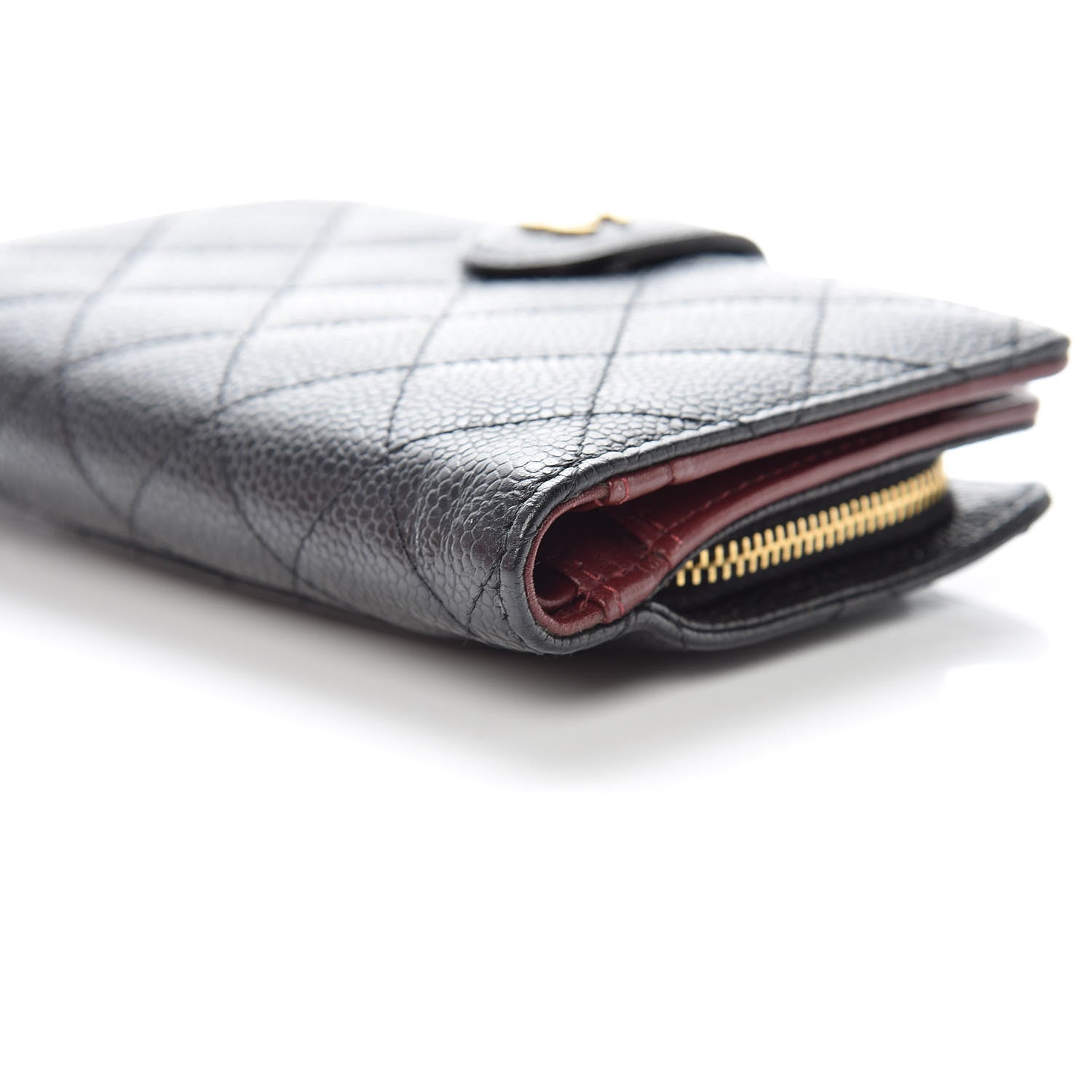 Chanel Caviar Quilted Zipped Pocket Wallet Black 9 of 10