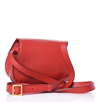 Chloe Calfskin Mini Marcie Round Crossbody Bag Red 3 of 12