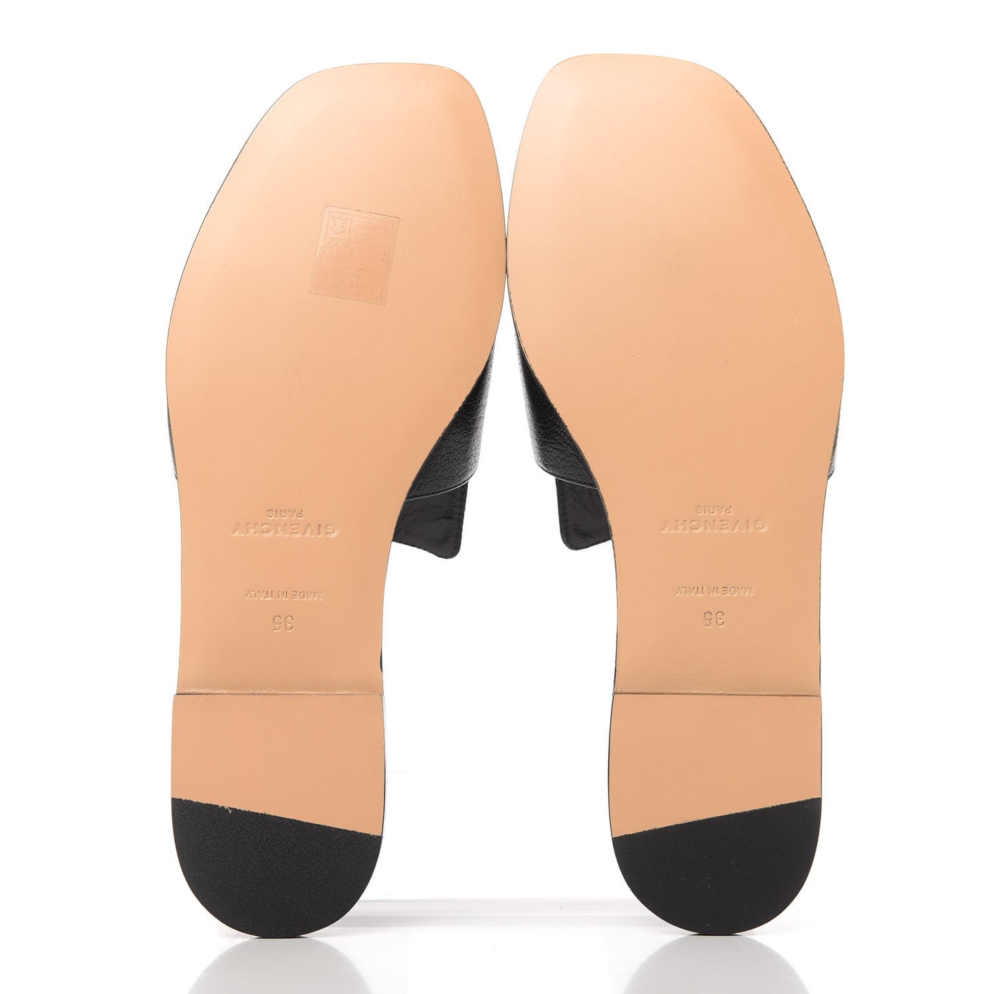 Goatskin 4G Flat Sandals 35 Black