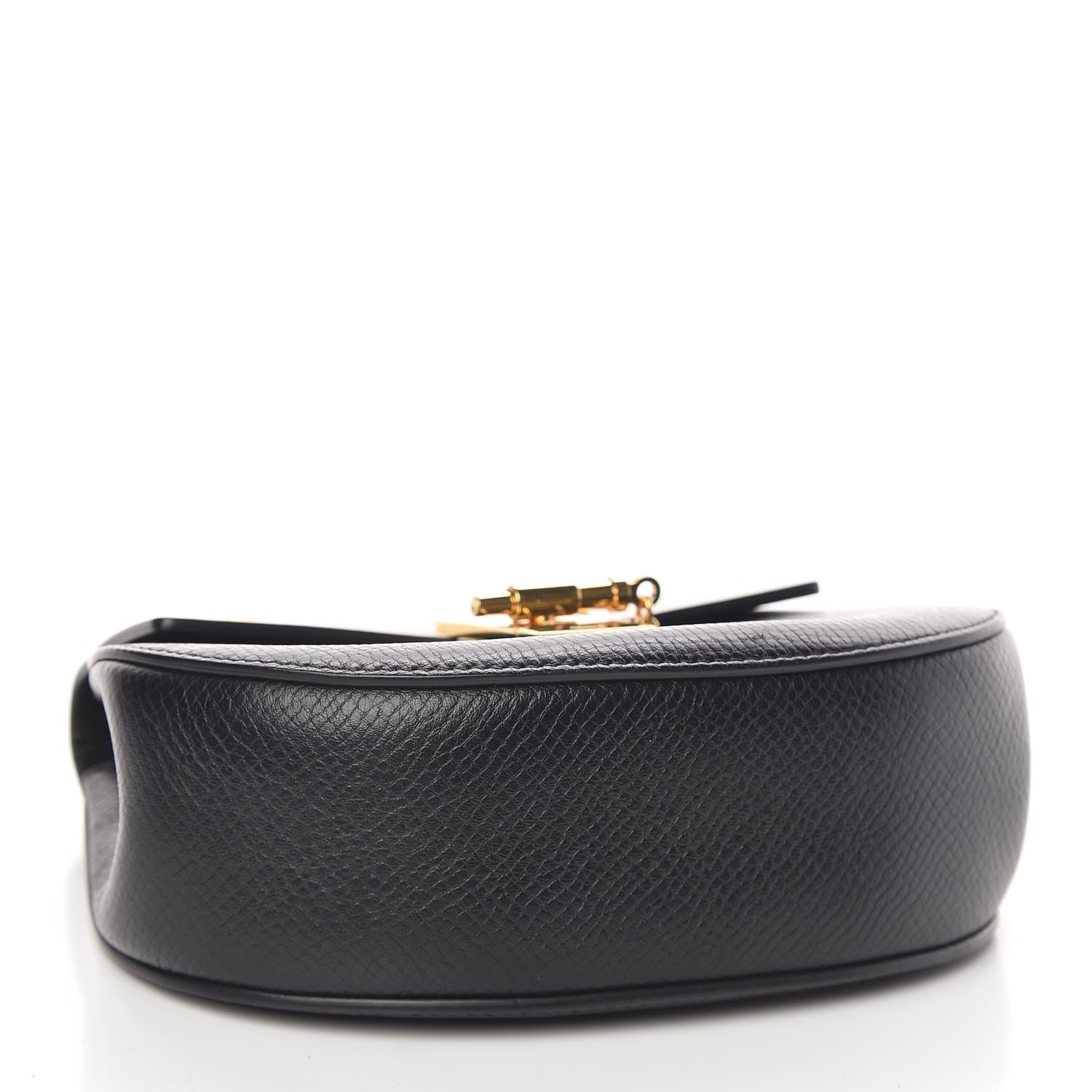 Chloe Grained Calfskin Lambskin Mini Bi-Color Drew Shoulder Bag Black Powder Beige 4 of 10