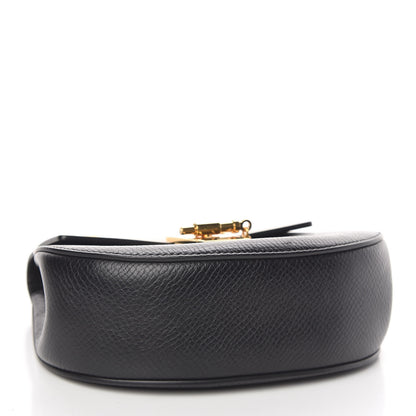 Chloe Grained Calfskin Lambskin Mini Bi-Color Drew Shoulder Bag Black Powder Beige 4 of 10