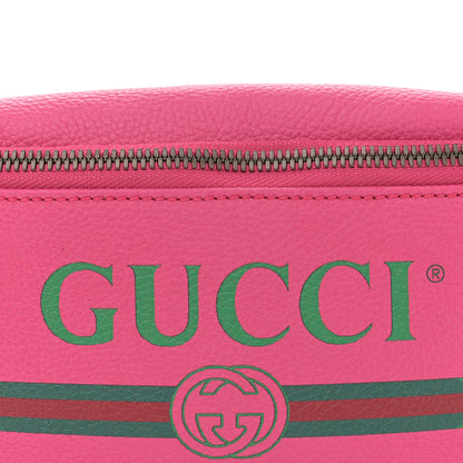 Gucci Grained Calfskin Small Logo Belt Bag Box Pink Green 8 of 10