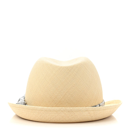 Chanel Straw CC Fedora Hat M Beige 4 of 7