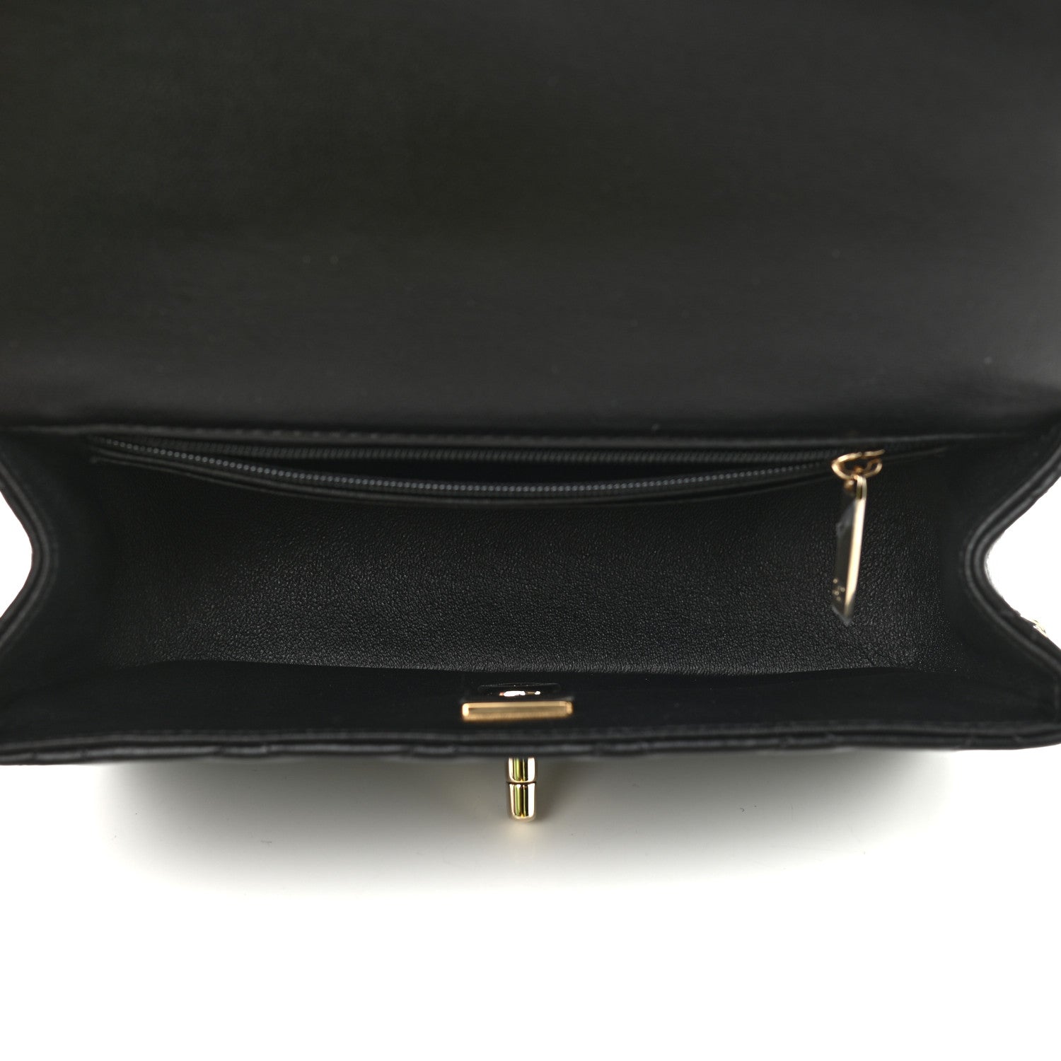 Chanel Lambskin Quilted Mini Top Handle Rectangular Flap Black 5 of 9