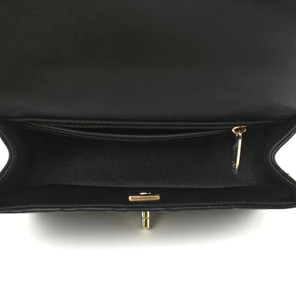 Chanel Lambskin Quilted Mini Top Handle Rectangular Flap Black 5 of 9