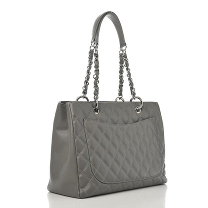 Chanel Caviar Quilted Grand Shopping Tote GST Grey 3 of 10