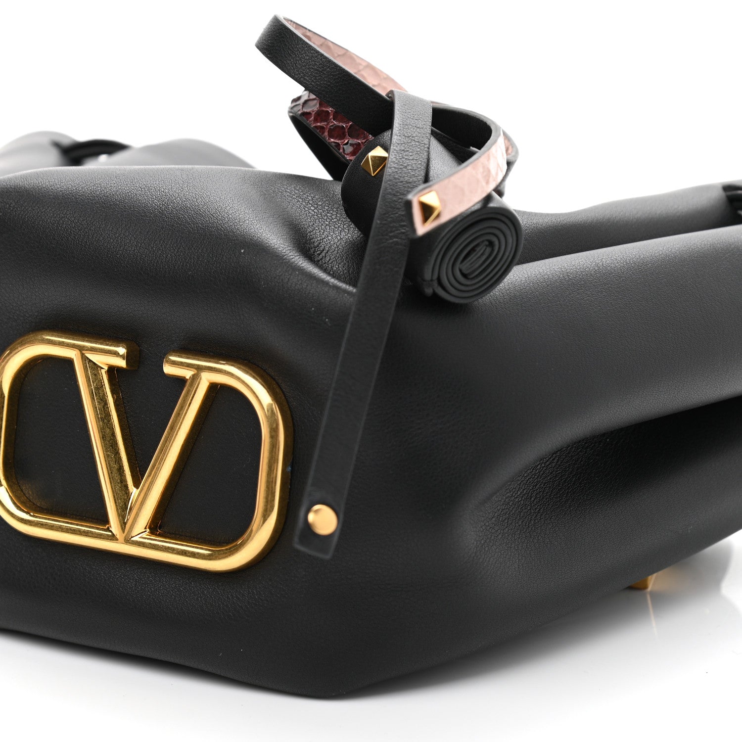 Valentino Garavani Vitello Ayers VLogo Bucket Bag Black 10 of 10