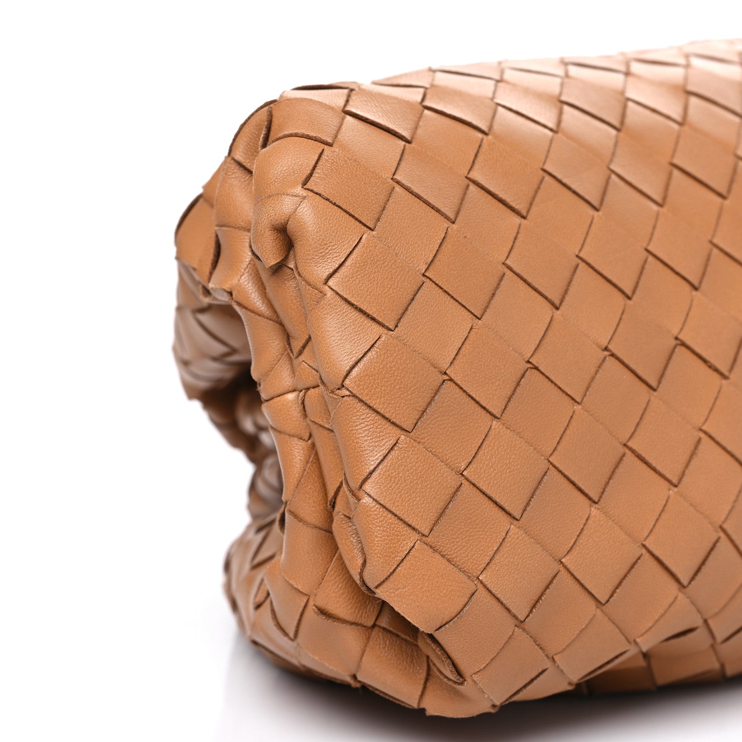Bottega Veneta Nappa Maxi Intrecciato The Pouch Oversized Clutch  Caramel 10 of 11