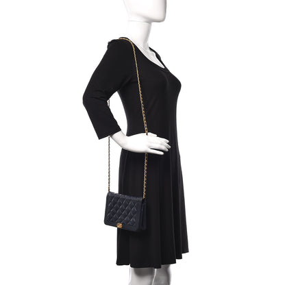 Chanel Caviar Quilted Boy Wallet On Chain WOC Navy 2 of 11