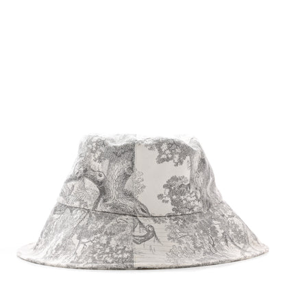 Christian Dior Cotton Dioriviera Toile De Jouy Bob Brim Bucket Hat 57 Gray 6 of 10