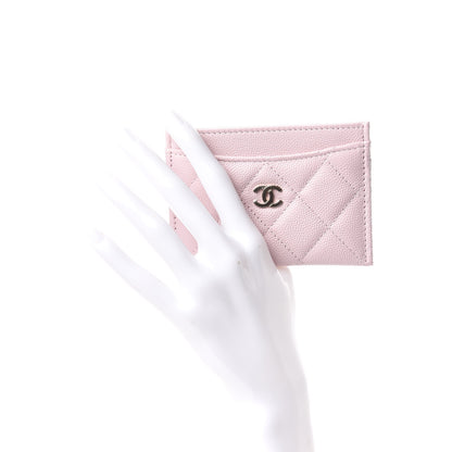 Chanel Caviar Quilted Card Holder Pink 2 of 8