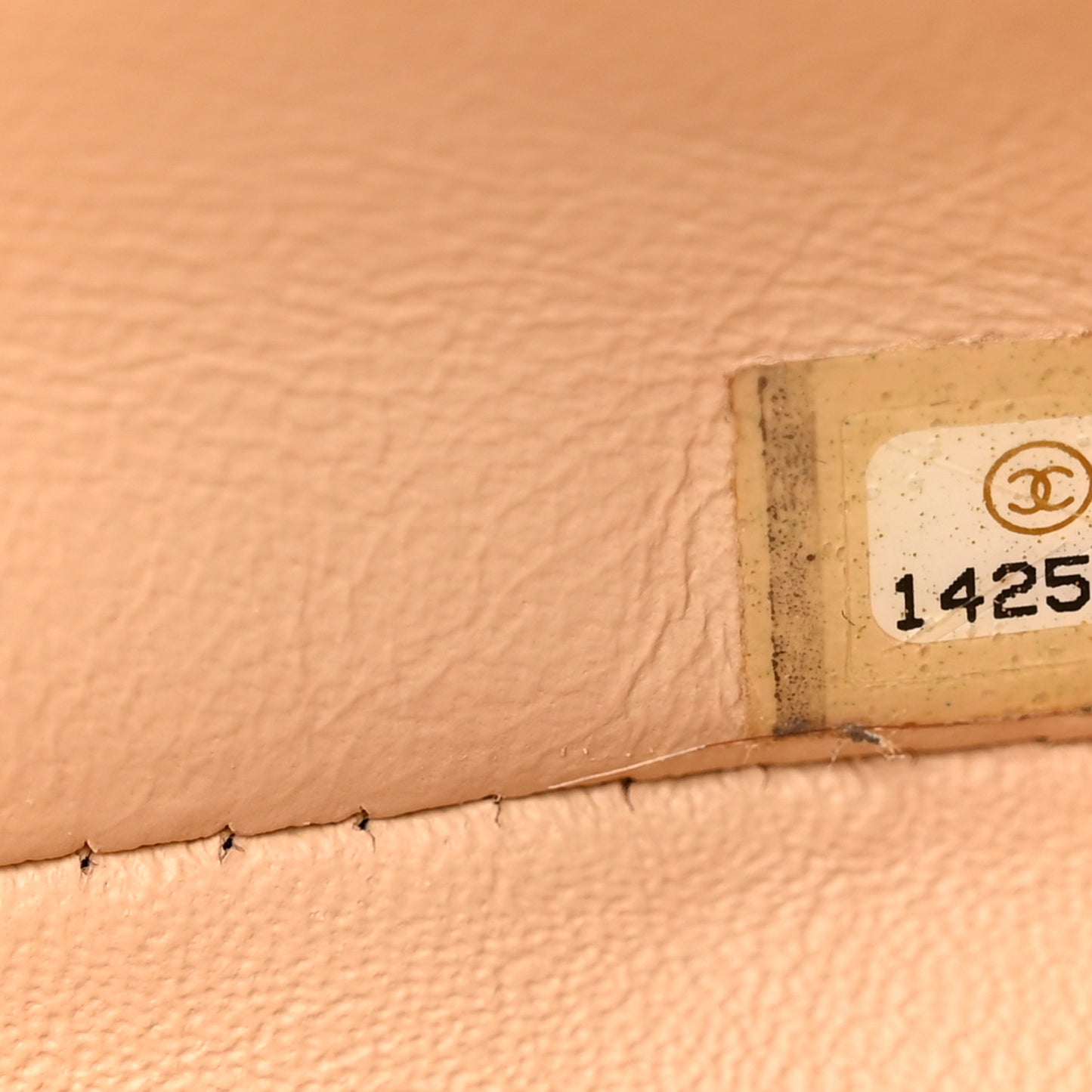 Lambskin Quilted Jumbo Single Flap Beige Clair