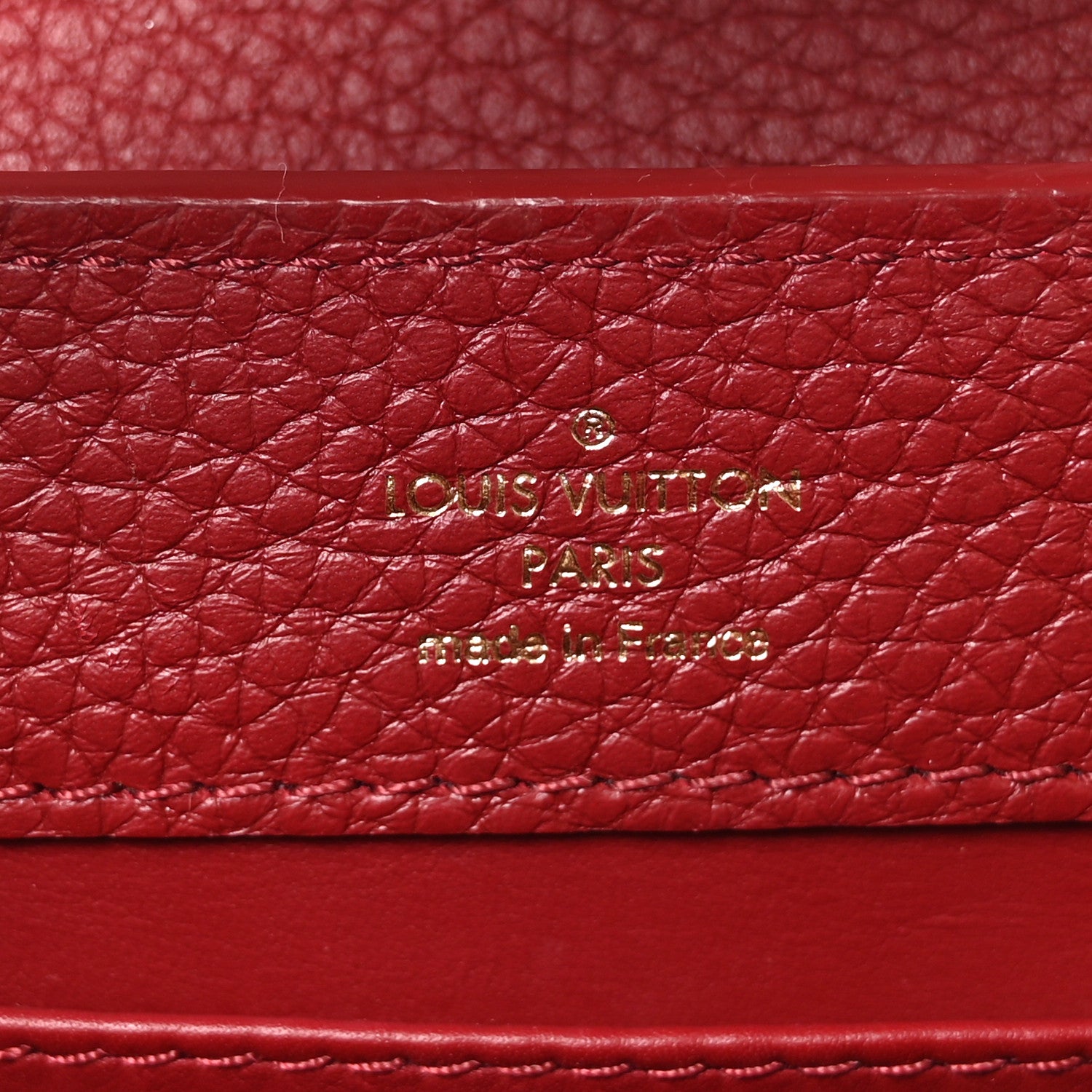 Louis Vuitton Taurillon Snakeskin Mini Capucines Burgundy 6 of 9