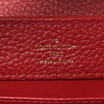 Louis Vuitton Taurillon Snakeskin Mini Capucines Burgundy 6 of 9