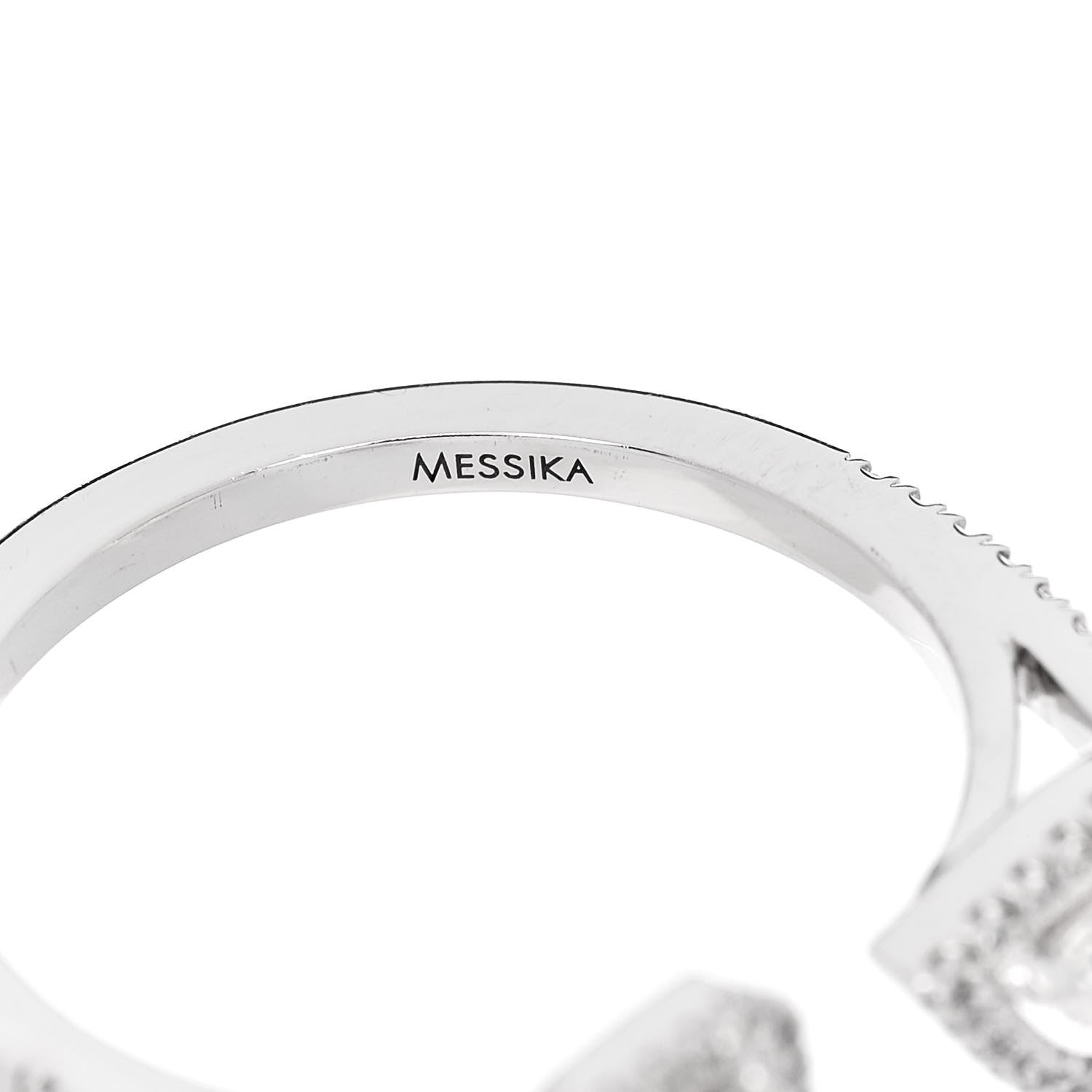Messika 18K White Gold Diamond .70ct My Twin Moi & Toi Ring 53 6.25 4 of 7