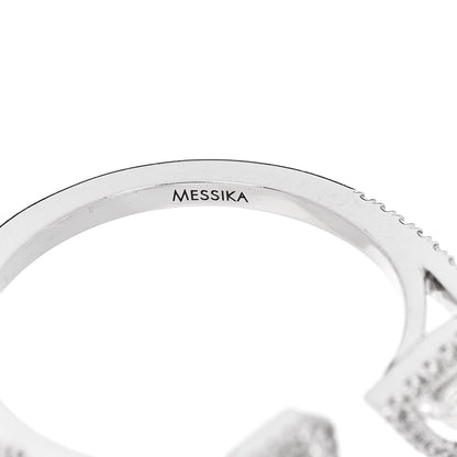 Messika 18K White Gold Diamond .70ct My Twin Moi & Toi Ring 53 6.25 4 of 7
