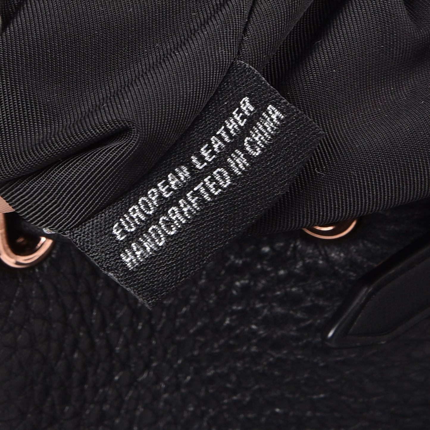 Pebbled Calfskin Prisma Skeletal Backpack Black Rose Gold Hardware