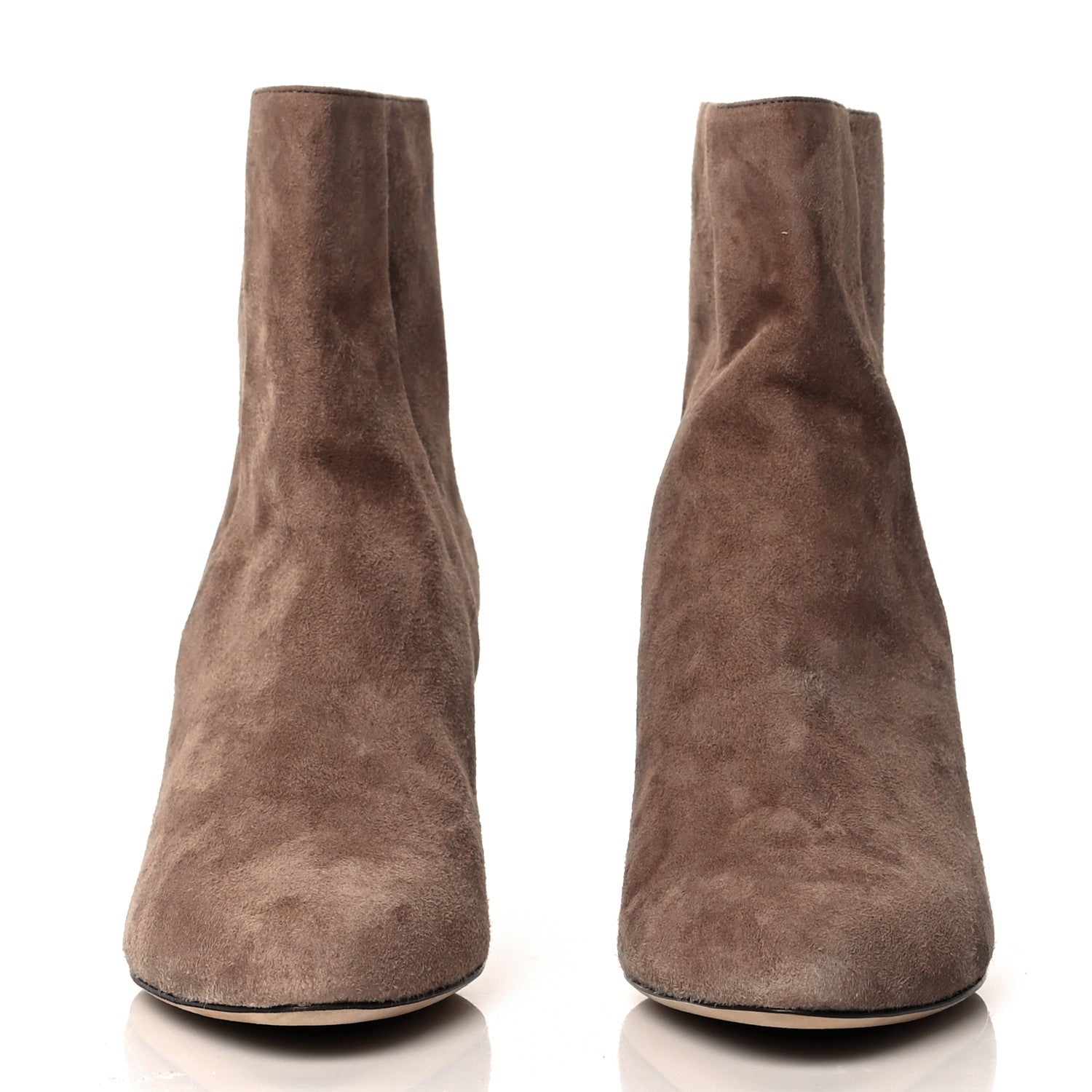 Jimmy Choo Suede Brody Ankle Boots 37.5 Taupe 2 of 6