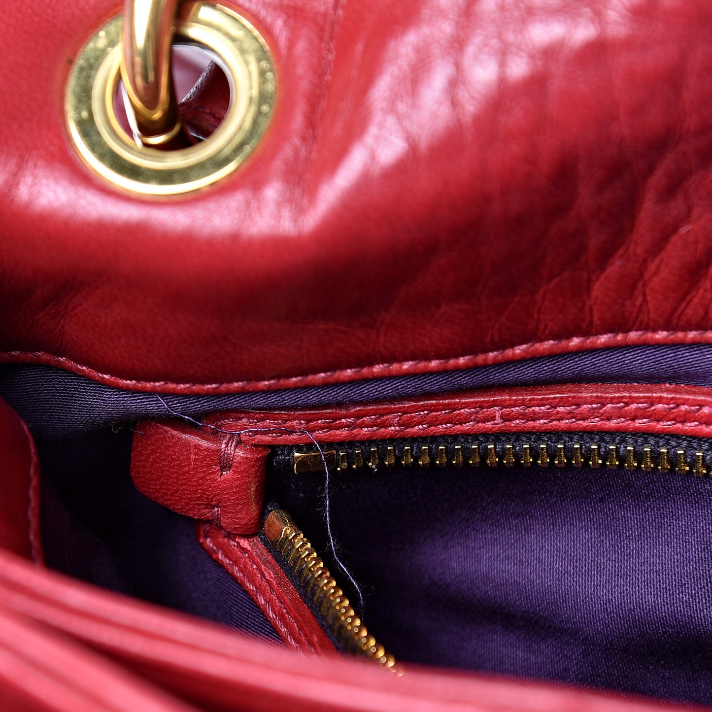 Nappa Padded Shoulder Bag Rubino