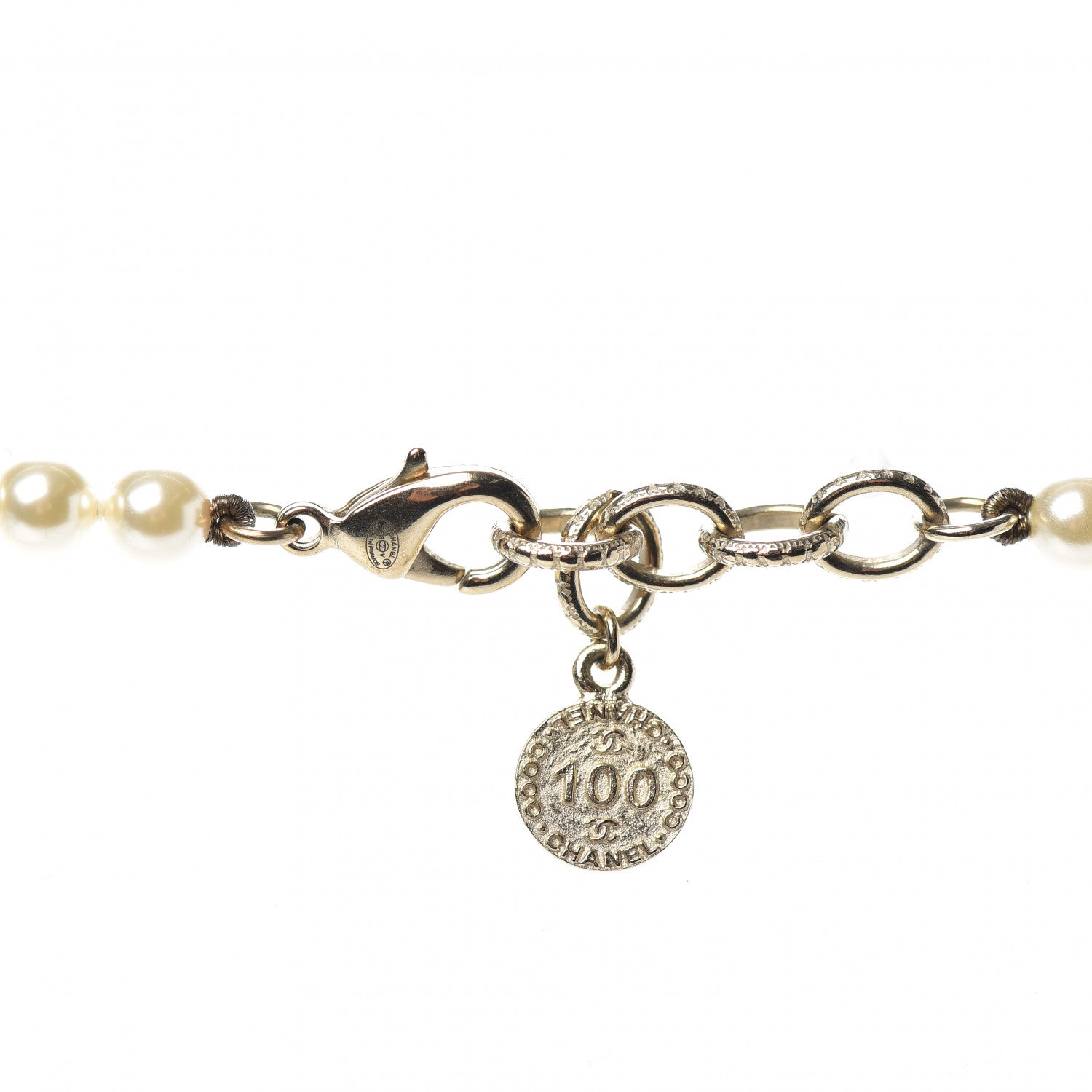 Chanel Graduated Pearl CC Short Necklace Gold 5 of 6