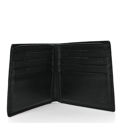 Gucci GG Supreme Monogram Selleria Calfskin Web New Web Bi-Fold Wallet Black 5 of 8