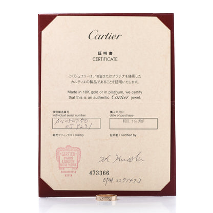 Cartier 18K Pink Gold Diamond 4mm LOVE Wedding Band Ring 50 5.25 5 of 5