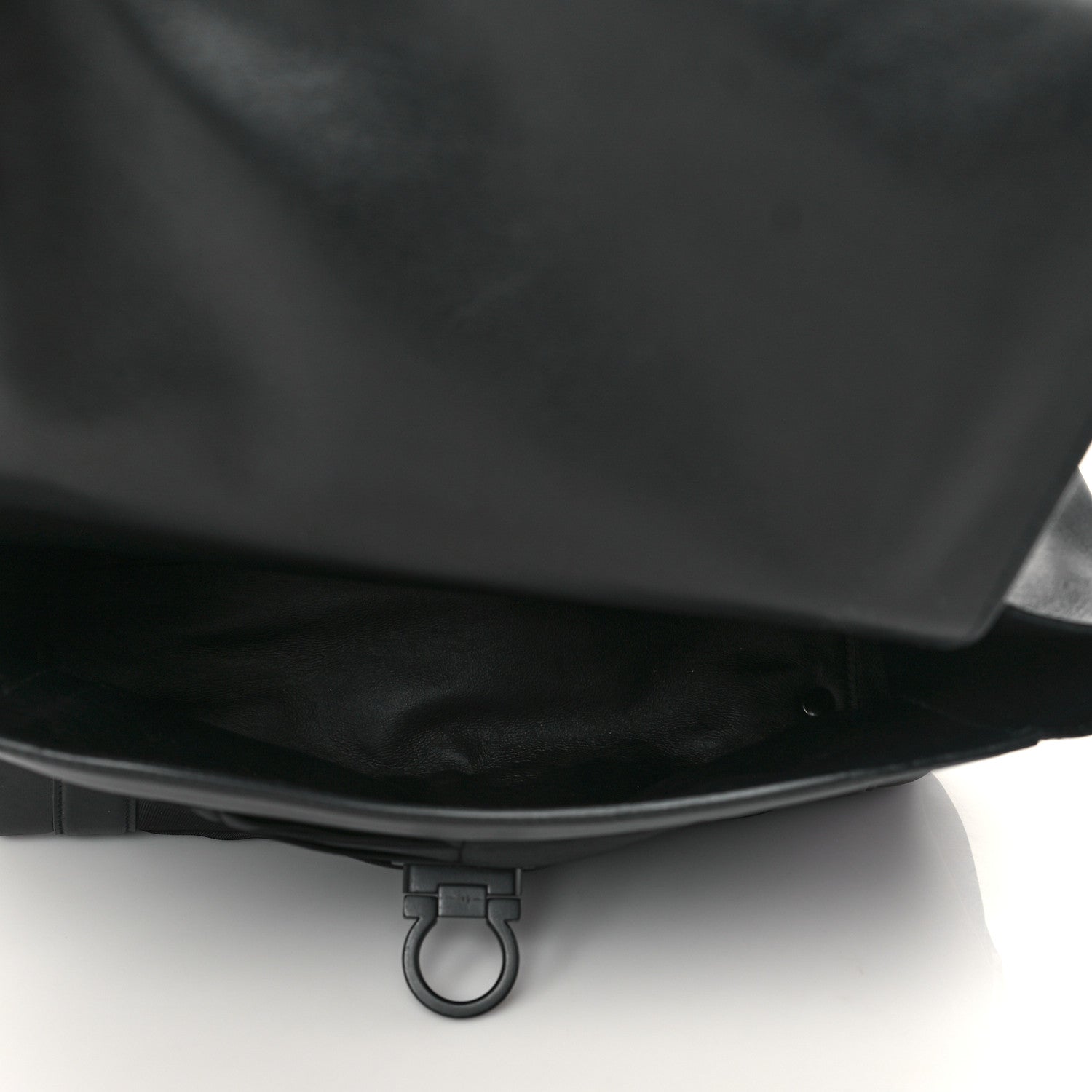 Salvatore Ferragamo Calfskin Nylon Suzanna Gancini Satchel Black 5 of 9