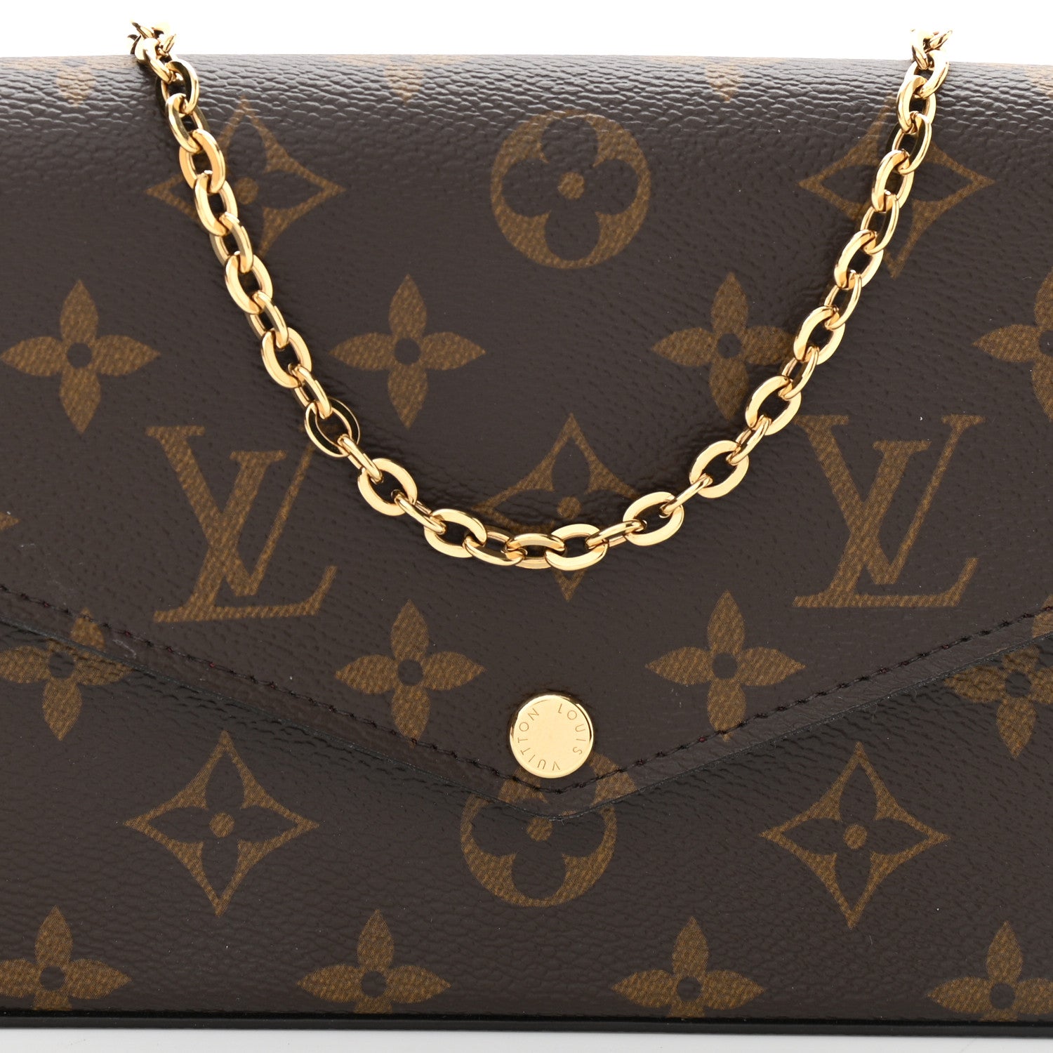 Louis Vuitton Monogram Pochette Felicie Chain Wallet Fuchsia 14 of 19