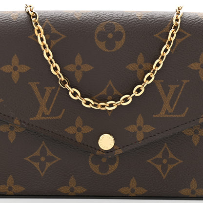 Louis Vuitton Monogram Pochette Felicie Chain Wallet Fuchsia 14 of 19