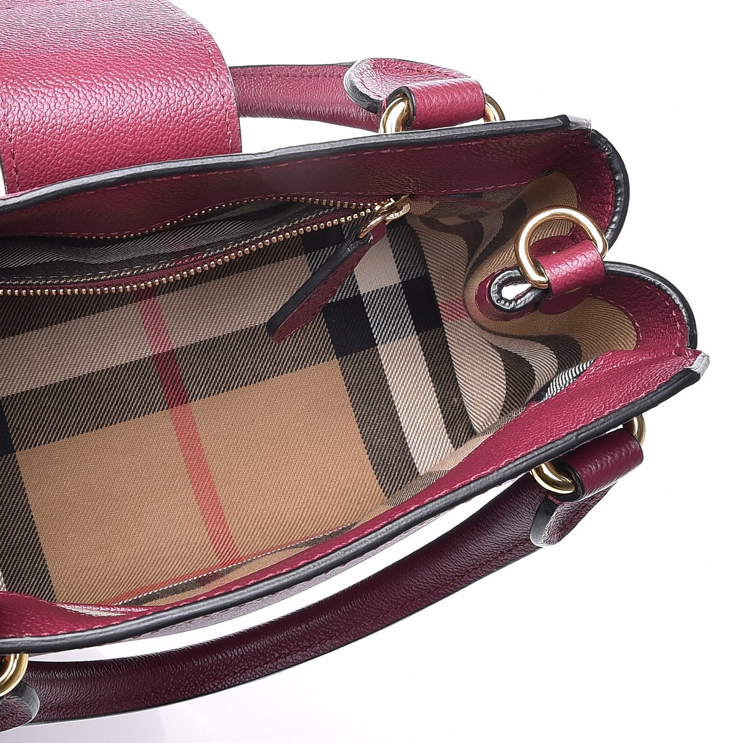 Soft Grain Calfskin Small Buckle Tote Dark Plum