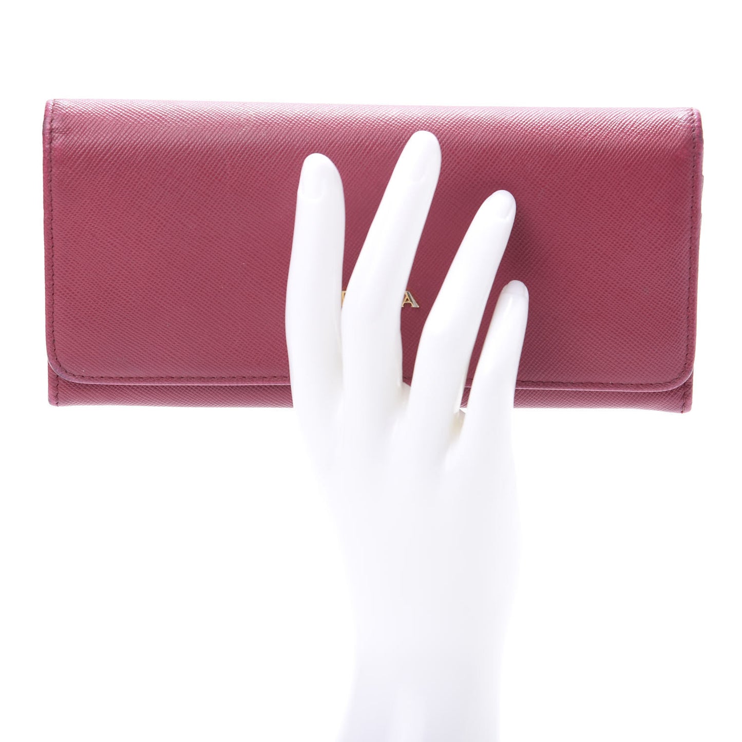Saffiano Metal Continental Flap Wallet Peonia